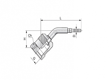 Фитинг М16х2,0/45 DN2