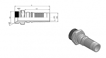 MALE BSP 1.1/2"-11/0-24 int DN38