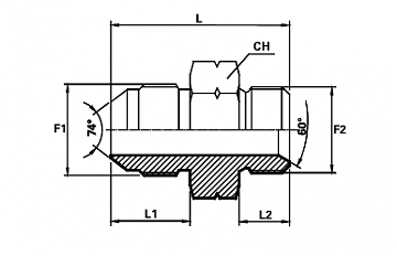 Штуцер DKM M42х2-JIC 1.5/8"