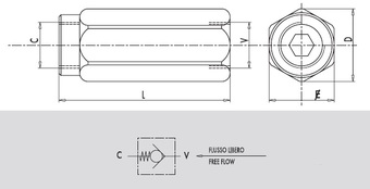 Клапан обратный VU 1/2" 1Bar