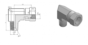 Адаптер 90° NPT2" - NPSM2" (Ш-Г)