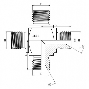 TN101 BSP 1/4" ZnNi (K)