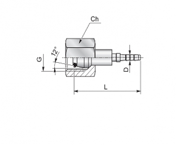 Фитинг М16х1,5/0 DKOS DN2