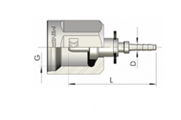 Фитинг JCB М16х2,0/0 DN2