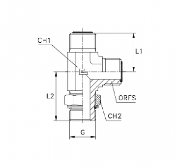 TN516-ORFS 1"-R 1/4"