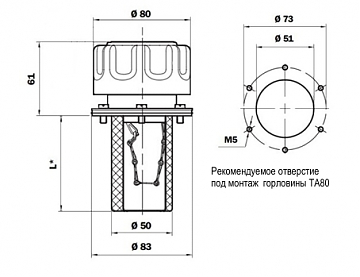 Заливная горловина TA80B10A9L1P01