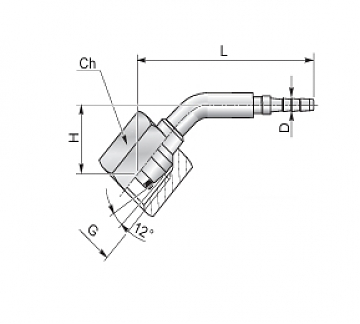 Фитинг М14х1,5/45 DKOL DN4