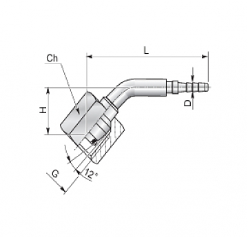 Фитинг М14х1,5/45 DKOS DN4