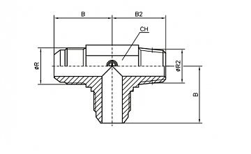 ТРОЙНИК MALE JIC 37° (Ш-Ш-BSPT Ш)