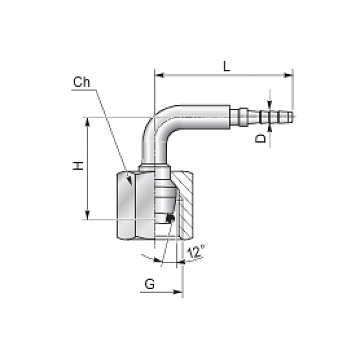 Фитинг М14х1,5/90 DKOS DN2