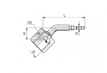 Фитинг М20х1,5/45 DN2