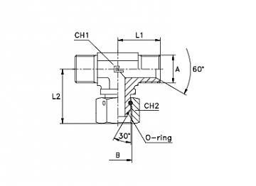 Тройник DKM M12x1,5 (Ш-Г-Ш)