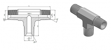 Тройник NPT 1.1/4" (ш-ш-ш)