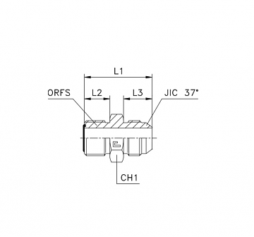 АДАПТЕР MALE ORFS - MALE JIC 37°