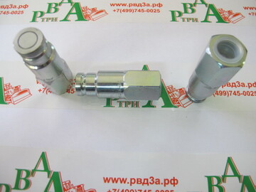 Ниппель БРС NPT1/2"(клапан 1/2) FlatFace 350 Bar ISO16028